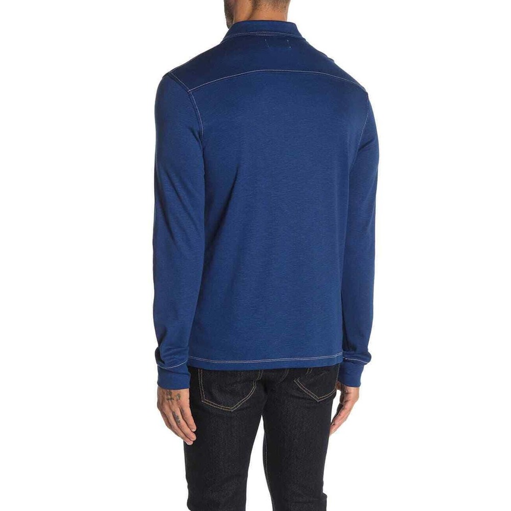 WALLIN & BROS Long Sleeve Slub Polo Size Large NWT - Picture 2 of 2